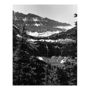 1969 Glacier National Park Mountain Photograph by Don Ware