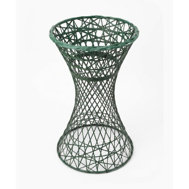 Plastic Mid Century Spun Fiberglass Plant Stand/Table Dark Green Styled After Russell Woodward For Sale - Image 7 of 7
