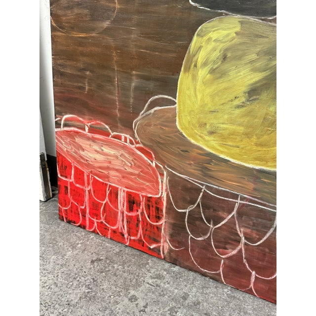 1990s Circa 1998 Andrea Vonoit “Cap Dance” Original Oil Painting. For Sale - Image 5 of 12