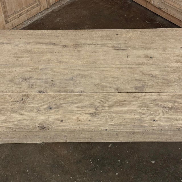 18th Century Country French Louis XVI Period Rustic Elmwood Dining Table For Sale - Image 17 of 18