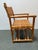 McGuire In the Style of McGuire Lattice Leather Strip Safari Chair For Sale - Image 4 of 12