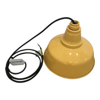 Cocoweb Barn Light 10” Pendant Yellow For Sale
