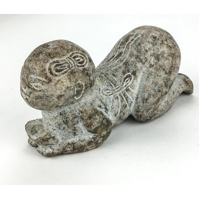 Hand Carved Antique Stone Sculpture For Sale - Image 4 of 13