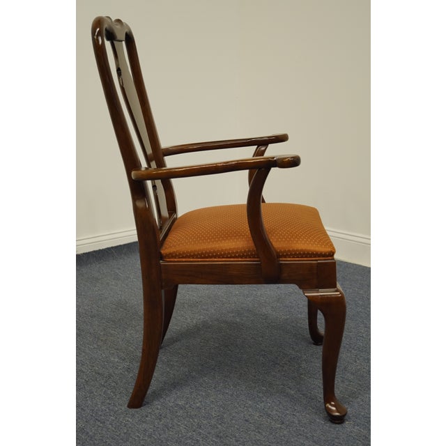 Brown Ethan Allen Georgian Court Solid Cherry Traditional Style Dining Arm Chair 11-6211a For Sale - Image 8 of 10