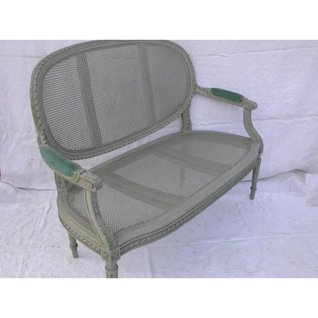 Lacquered Vienna Straw Living Room Set, 1890s, Set of 3 For Sale - Image 14 of 15