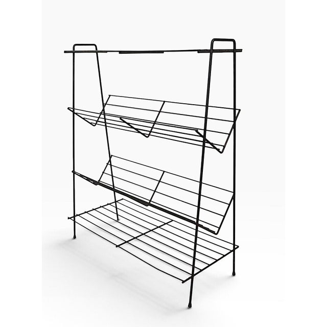 Mid-Century Modern Mid Century Wire Rod Bookshelf Stand C. 1950's For Sale - Image 3 of 13