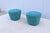 Wood Organic Modern Andreu World Beat Ottoman in Blue Teal Fabric - A Pair For Sale - Image 7 of 18
