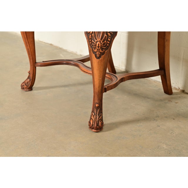 Berkey & Gay Antique Georgian Burled Walnut Side Chairs or Dining Chairs, Pair For Sale - Image 9 of 13