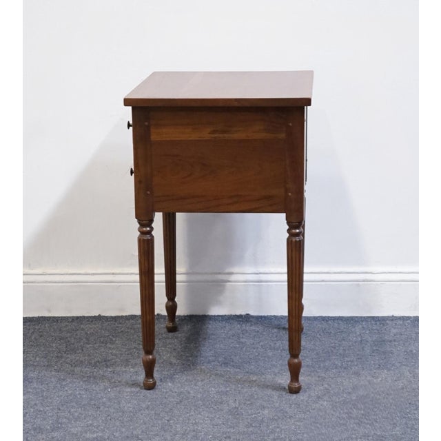 Stickley Furniture Solid Cherry Traditional Sheraton Style 19" Two Drawer Nightstand For Sale - Image 10 of 12