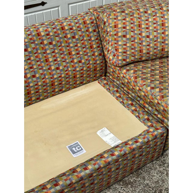 Vintage Thayer Coggin Sectional Sofa With Geometric Upholstery For Sale - Image 17 of 18