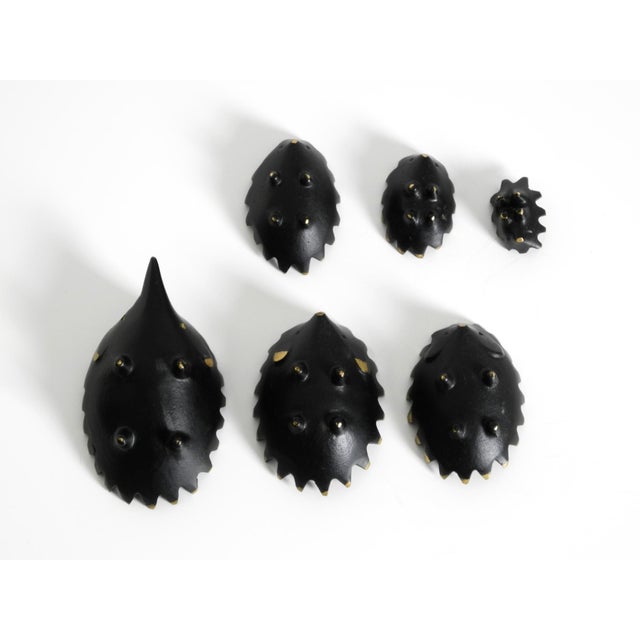 Mid-Century Brass Hedgehog Ashtray by Walter Bosse for Herta Baller, 1950s, Set of 5 For Sale - Image 15 of 16