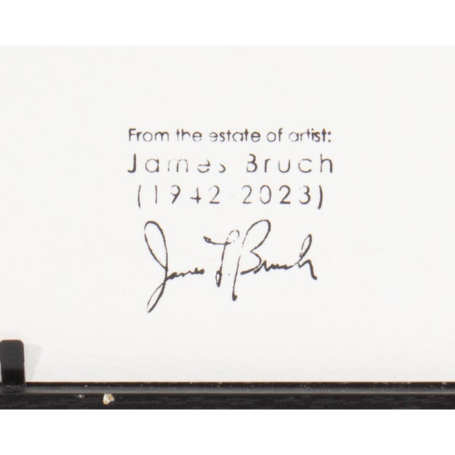 Signed “Michelangelo” Charcoal Portrait Drawing by James L. Bruch For Sale - Image 9 of 10