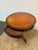 Design Plus Gallery presents a Vintage Drum Table by Brandt Furniture. Crafted of mahogany, the pedestal table is inlaid...