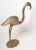 Solid Brass Carved Flamingo Life-Size Animal Sculpture Outdoor Indoor Asian 1960 For Sale - Image 4 of 12