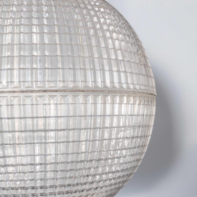 Vintage Holophane Parisian Glass Globe Lamp, 1960s For Sale - Image 16 of 18