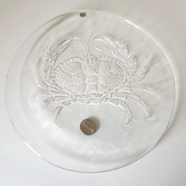 Mid-Century Modern 1990s Kosta Boda Swedish Glass Crab Plate For Sale - Image 3 of 6