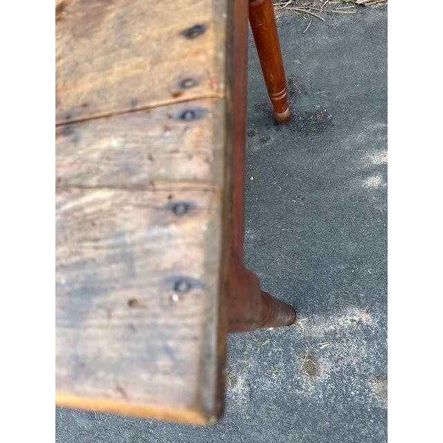 Antique Early American Primetive Style 1 Drawer Table For Sale In Washington DC - Image 6 of 17
