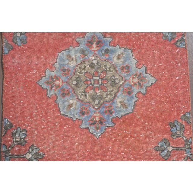 1970 Vintage Handmade Wool Runner Rug For Sale - Image 10 of 12