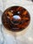 Vintage Amber Swirl Glass Bowl With Brass Rim For Sale In Los Angeles - Image 6 of 8