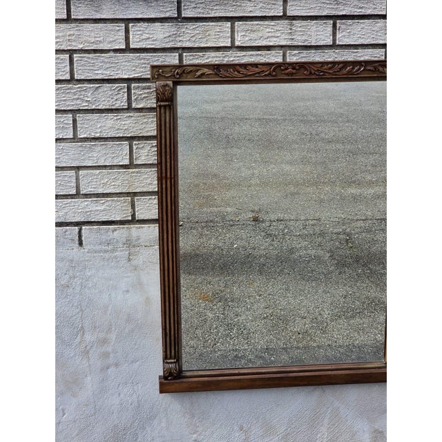 Wood 1920 Regency Style Walnut Mirror. For Sale - Image 7 of 14