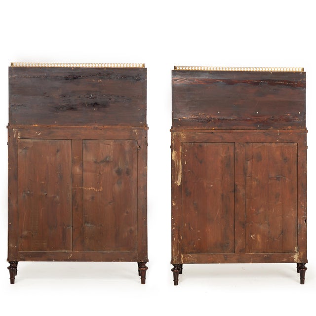 19th Century Pair of English Regency Rosewood Bookcase Cabinets Att. John McLean C. 1820 For Sale - Image 5 of 18