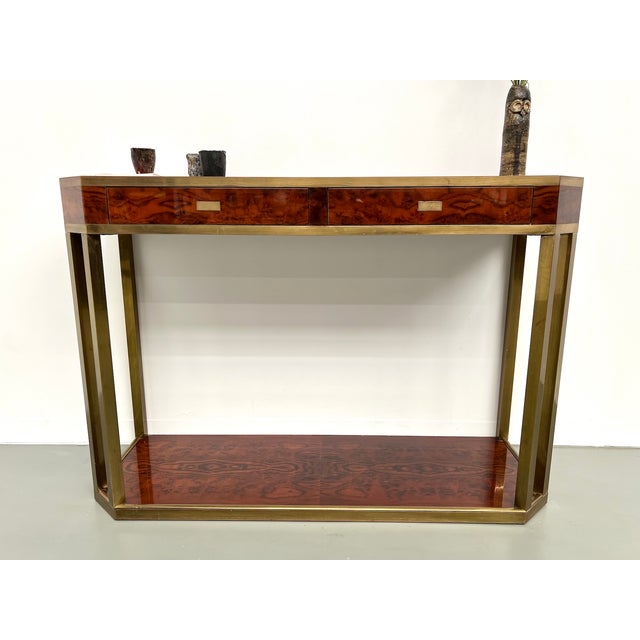 Jean Claude Mahey Lacquered Console by Jean Claude Mahey, 1970s For Sale - Image 4 of 18
