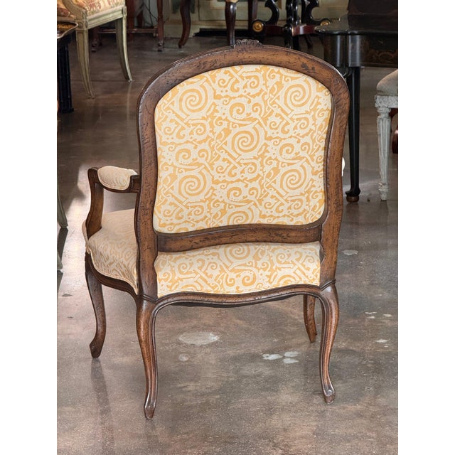 Pair of 19th Century French Armchairs With Carved Floral Crests For Sale - Image 12 of 12