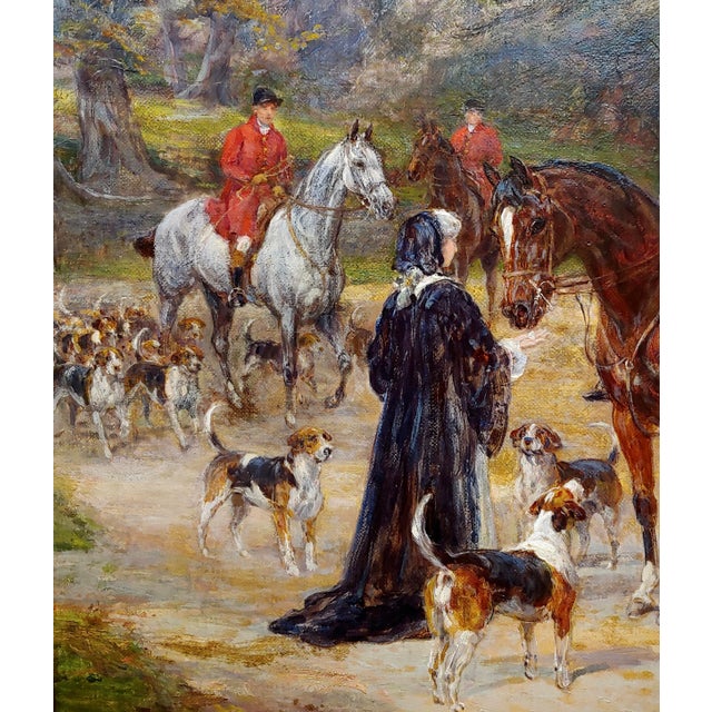 Heywood Hardy - Getting Ready for the Fox Hunt -19th Century Sporting Oil Painting For Sale - Image 10 of 13