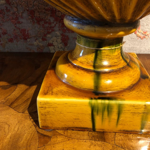Ceramic 1990s Italian Hand Painted Ceramic Urn - Table Top For Sale - Image 7 of 12