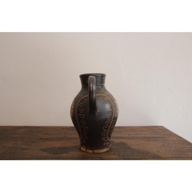 Brown Vintage German Stoneware Jug Vase, 1920s For Sale - Image 8 of 14