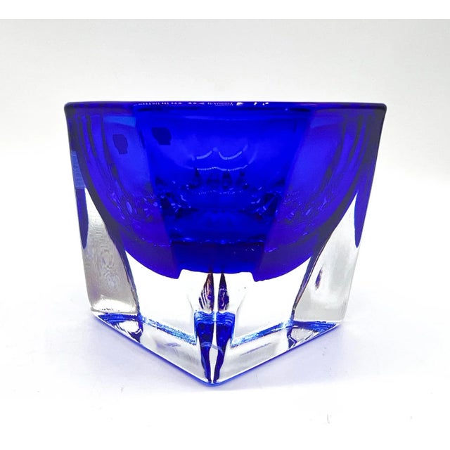 1970's French Cobalt Blue Crystal Bowl/ Trinket Dish by J. G. Durand – Mid-Century Modern / Hollywood Regency For Sale In Houston - Image 6 of 10