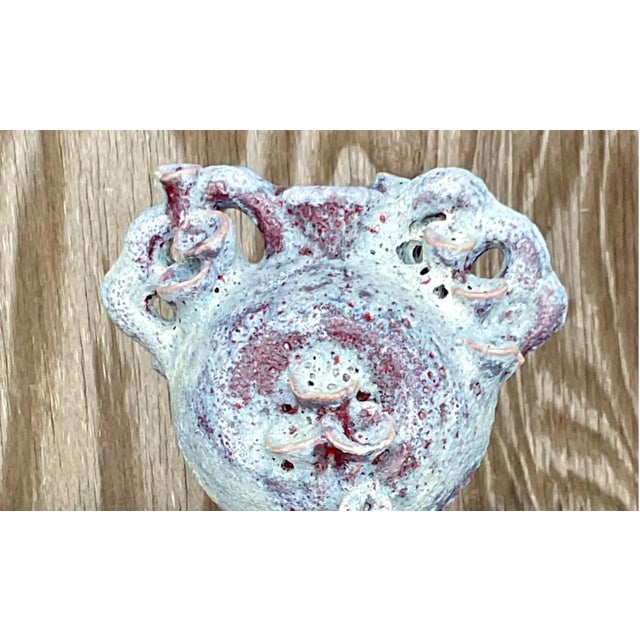 Ceramic Vintage Boho Lava Glaze Studio Pottery Sculpture For Sale - Image 7 of 12