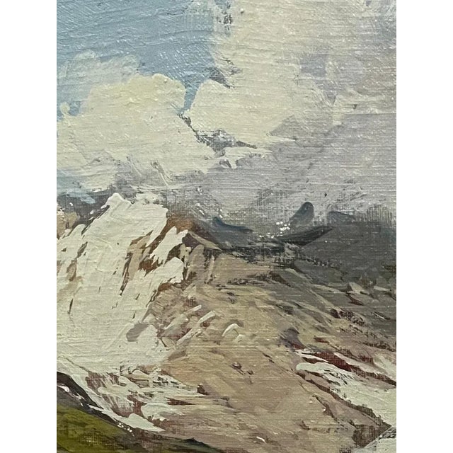 E. Risini, Mountain Landscape, Oil on Panel, Framed For Sale - Image 5 of 7