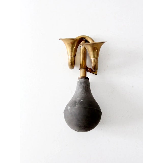 Early 20th Century Antique Brass Car Horn For Sale - Image 5 of 11