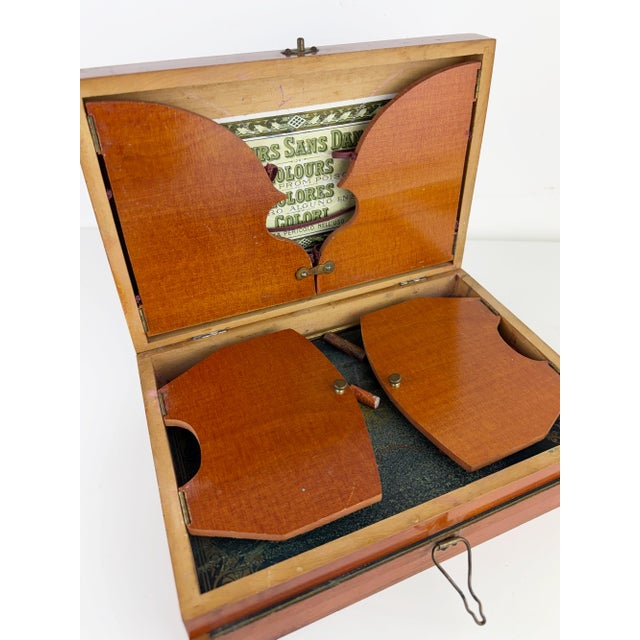 Antique Art Nouveau French Watercolor Paint Set Box from Bourgeois Aîné, 1890s For Sale - Image 9 of 18