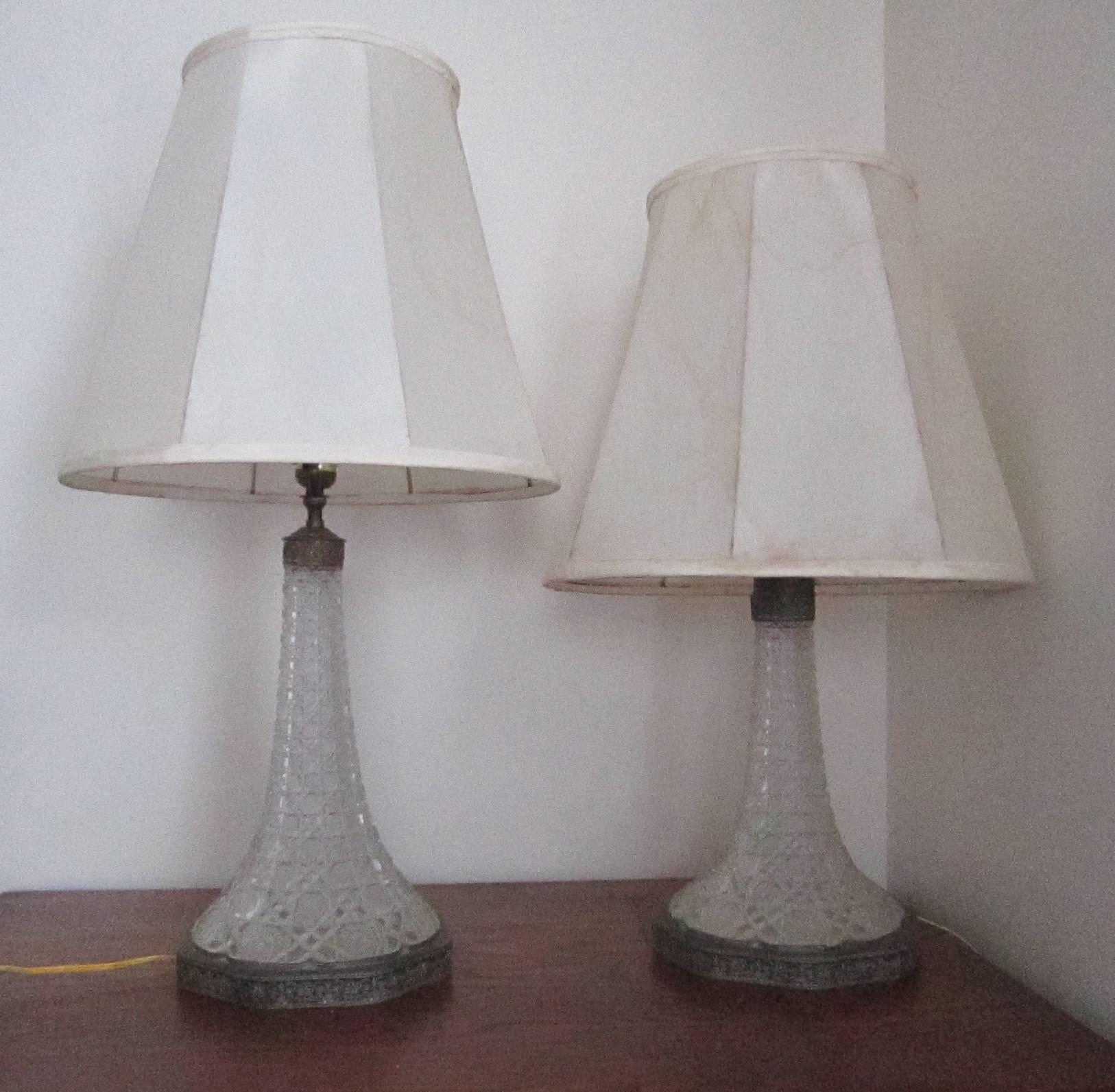 vintage crystal table lamps