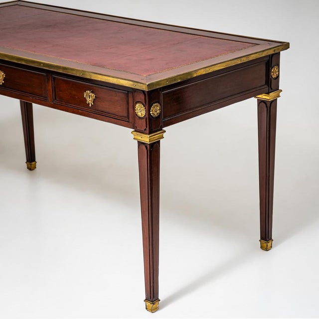 Metal Antique Louis XVI Style Desk, 1900 For Sale - Image 7 of 10