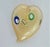 Offering a beautiful vintage hand-blown Murano glass heart with gold aventurine and colored murrines throughout. It is...