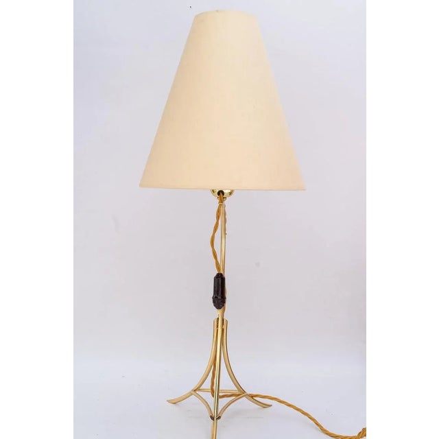 Mid-Century Modern Large Table Lamp with Fabric Shade by Rupert Nikoll, Vienna, Austria, 1950s For Sale - Image 3 of 15