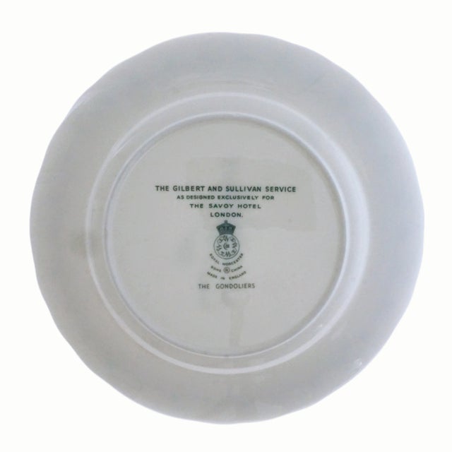 Savoy Hotel Theatre Themed Gilbert and Sullivan Set of 8 Plates Royal Worcester 1960s For Sale - Image 10 of 10