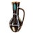 Vintage Mid-Century Modern Fohr Keramik West Germany Geometric Art Pottery Brown, Turquoise & Gold Pitcher Vase For Sale