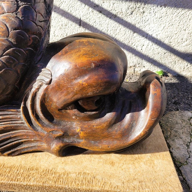 Stone Coffee Table in Marble and Carved Wood, 18th Century For Sale - Image 7 of 17