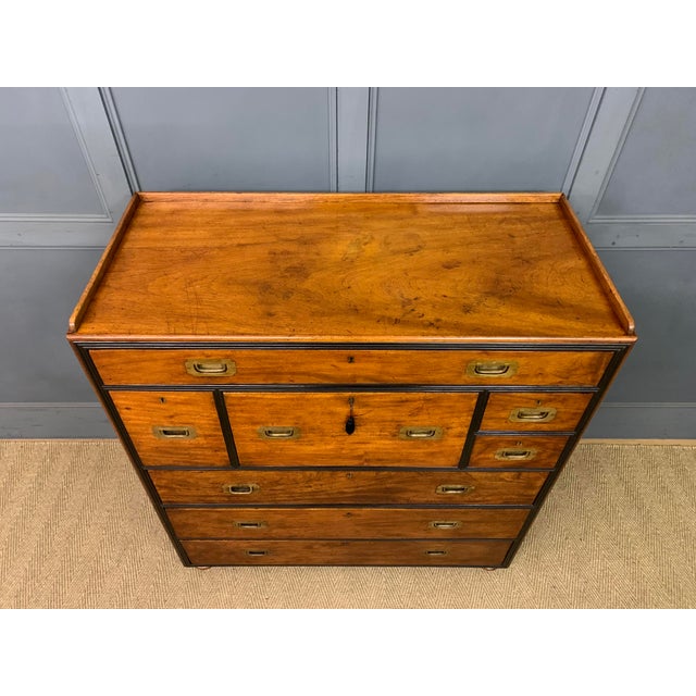 Camphor Wood Secretaire Military Chest, 1835 For Sale - Image 13 of 18