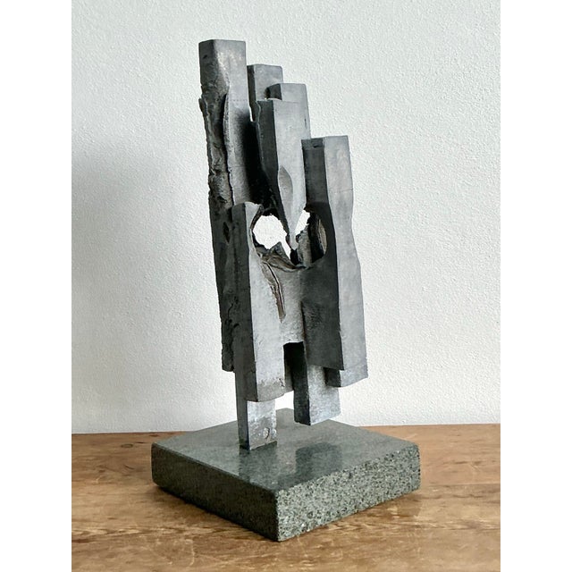Gray Vintage Boho Brutalist Modernist Sculpture For Sale - Image 8 of 9