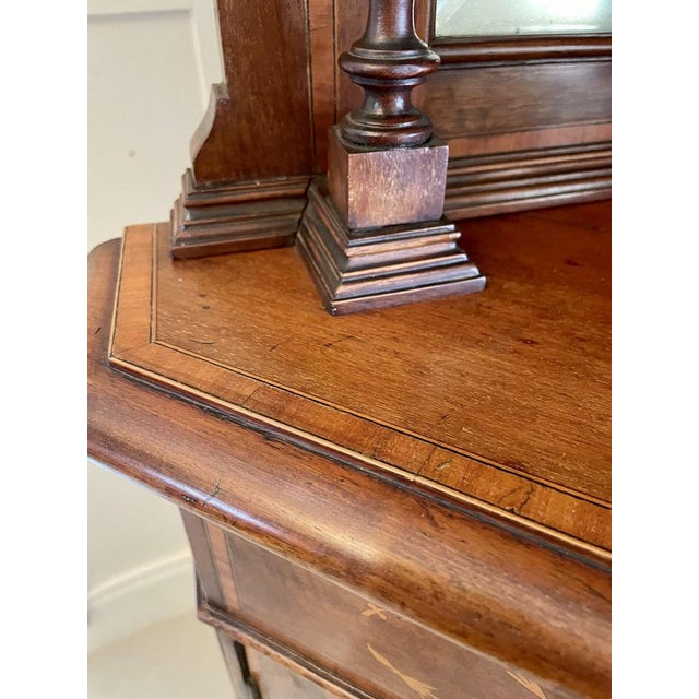 Antique Edwardian Mahogany Inlaid Corner Display Cabinet, 1900s For Sale - Image 10 of 17