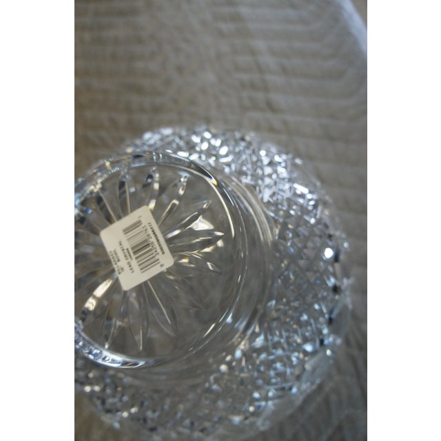 Vintage Waterford Irish Lead Crystal Killarney Pedestal Bowl Centerpiece For Sale - Image 9 of 13