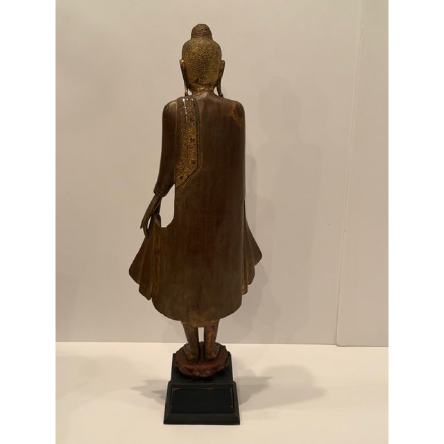 Carved Wood Buddha Statue For Sale - Image 16 of 16