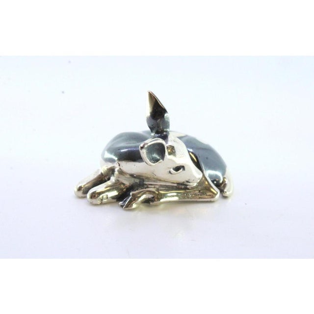 Small Deer in Niello Silver, in Very Good conditions. Designed 1980 to 1989 This piece has an attribution mark, I am sure...