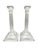 Vintage Crystal Glass Candlesticks With Twisted Column Design - A Pair For Sale - Image 10 of 12