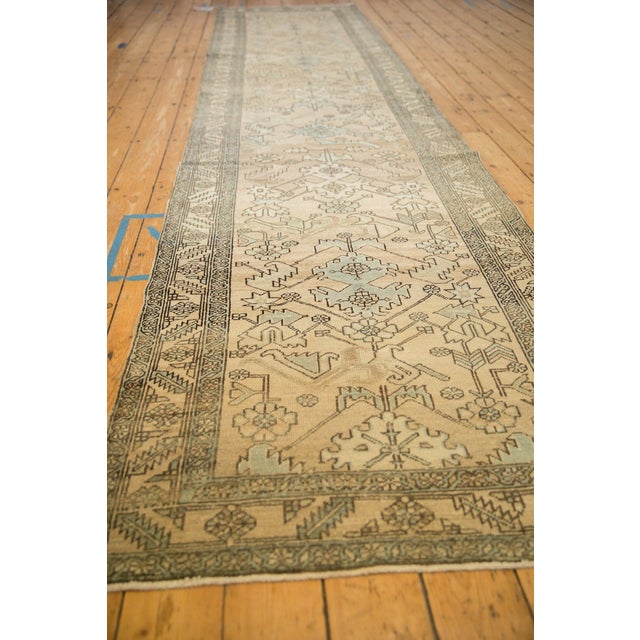 1940s Vintage Persian Heriz Serrated Leaf Wool Rug Runner For Sale In New York - Image 6 of 12